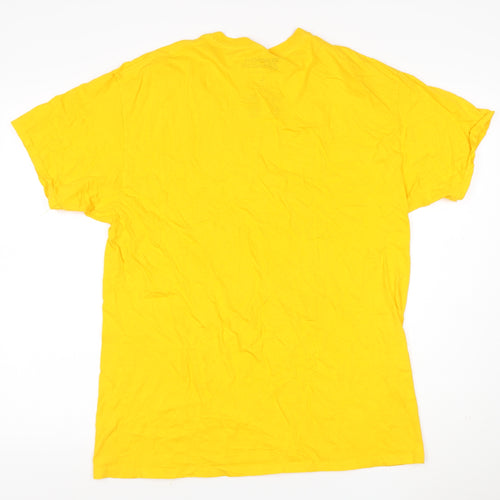 Dungeons & Dragons Men’s Yellow L Graphic Dragon Crew Neck T-Shirt