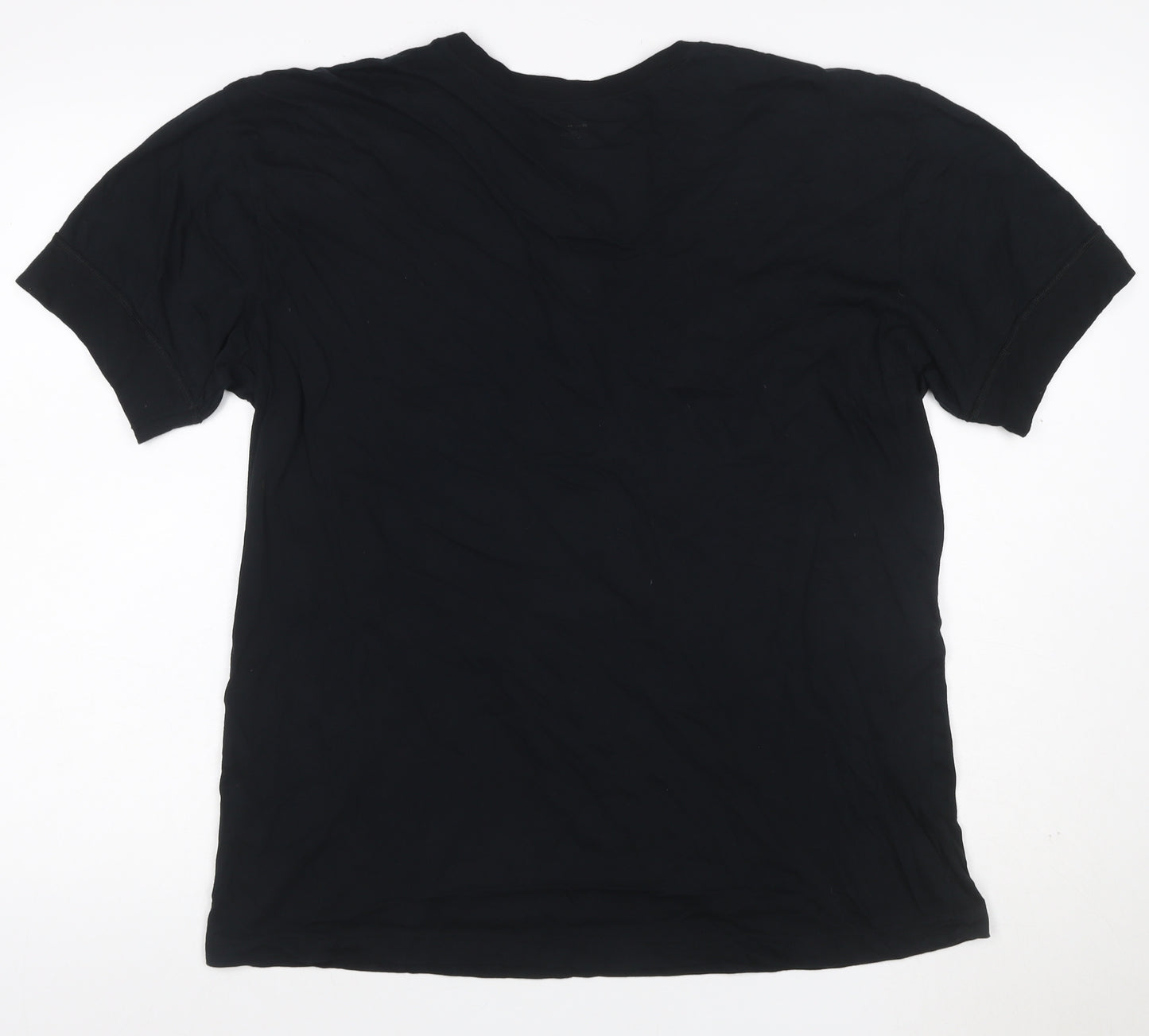 Polo Ralph Lauren Men Black L Cotton Henley Short Sleeve T-Shirt