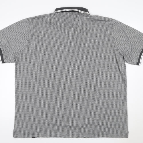 Guinness Men's Grey 3XL Geometric Logo Short Sleeve Polo Shirt