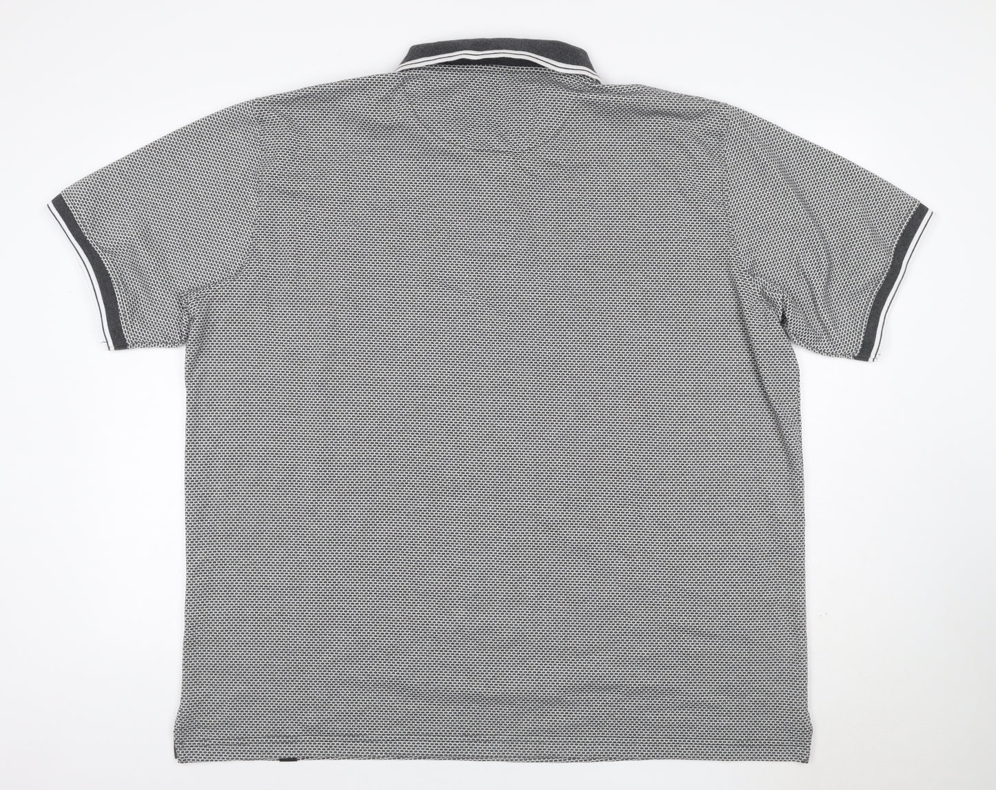 Guinness Men's Grey 3XL Geometric Logo Short Sleeve Polo Shirt