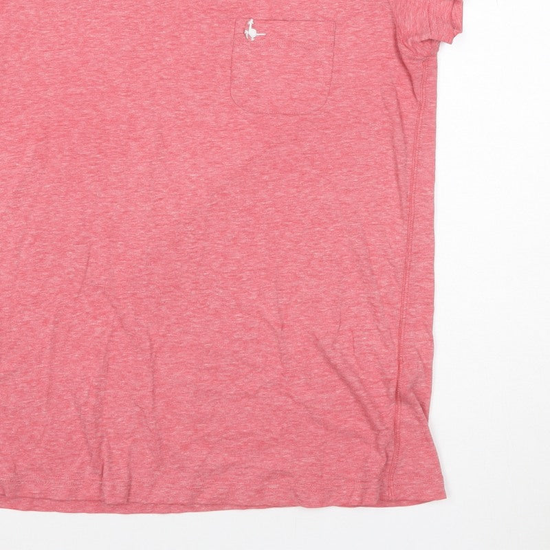 Jack Wills Women Pink UK 12 Basic Pocket Embroidered T-Shirt