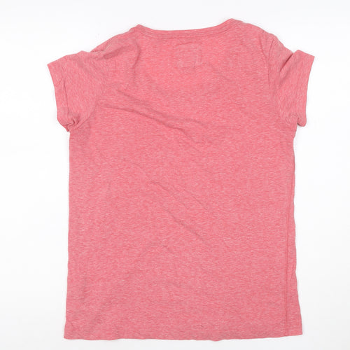 Jack Wills Women Pink UK 12 Basic Pocket Embroidered T-Shirt