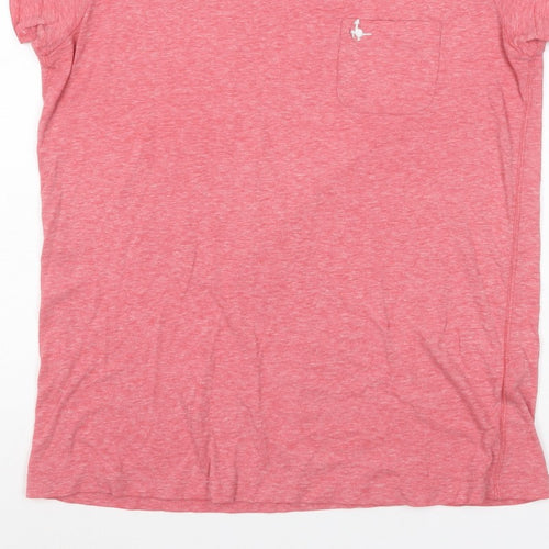 Jack Wills Women Pink UK 12 Basic Pocket Embroidered T-Shirt