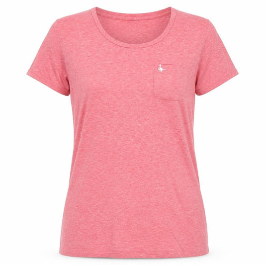 Jack Wills Women Pink UK 12 Basic Pocket Embroidered T-Shirt