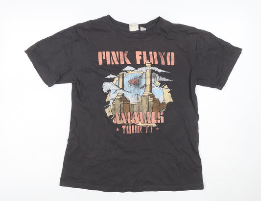 H&M Women Black XS Basic Pink Floyd Animals 77 Rock T-Shirt