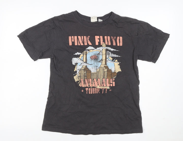 H&M Women Black XS Basic Pink Floyd Animals 77 Rock T-Shirt