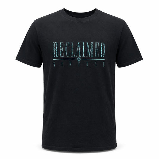 Reclaimed Vintage Men’s Black Logo Graphic Crew Neck T-Shirt Size S