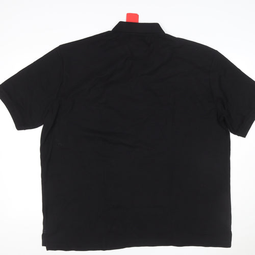 Slazenger Men’s Black 4XL Logo Short Sleeve Polo Shirt New