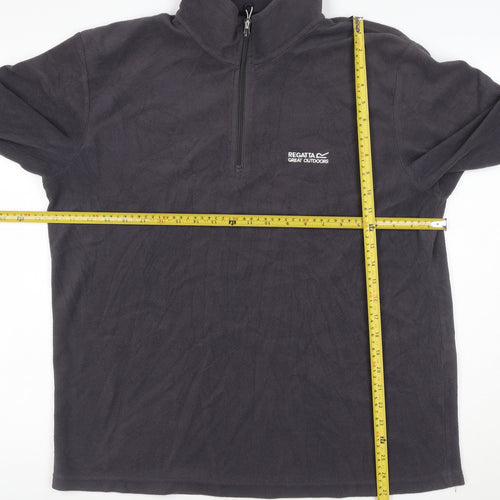 Regatta Men’s Black XL 1/4 Zip Fleece Sweatshirt Outdoor Pullover