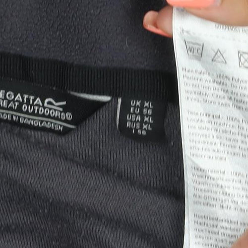 Regatta Men’s Black XL 1/4 Zip Fleece Sweatshirt Outdoor Pullover