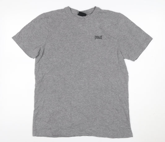 Everlast Men's Grey M Crew Neck Logo Short Sleeve T-Shirt