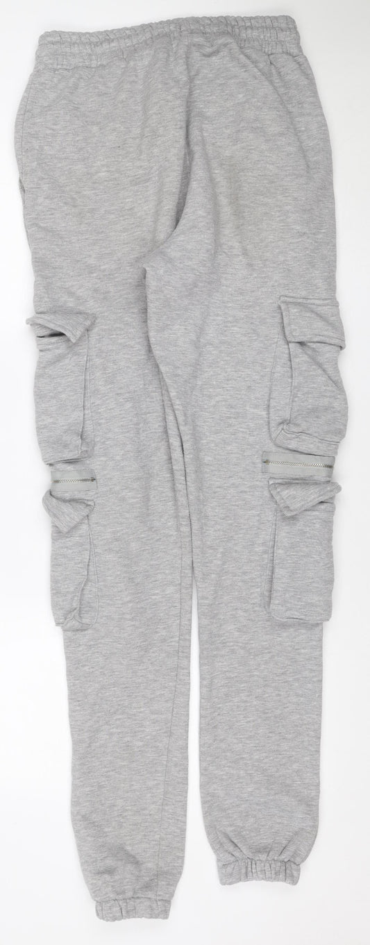 VANV Homme Men's Grey S Jogger Sweatpants Zip Pocket Drawstring