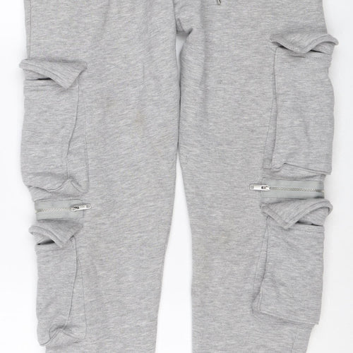 VANV Homme Men's Grey S Jogger Sweatpants Zip Pocket Drawstring