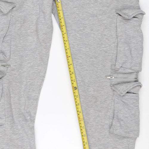 VANV Homme Men's Grey S Jogger Sweatpants Zip Pocket Drawstring