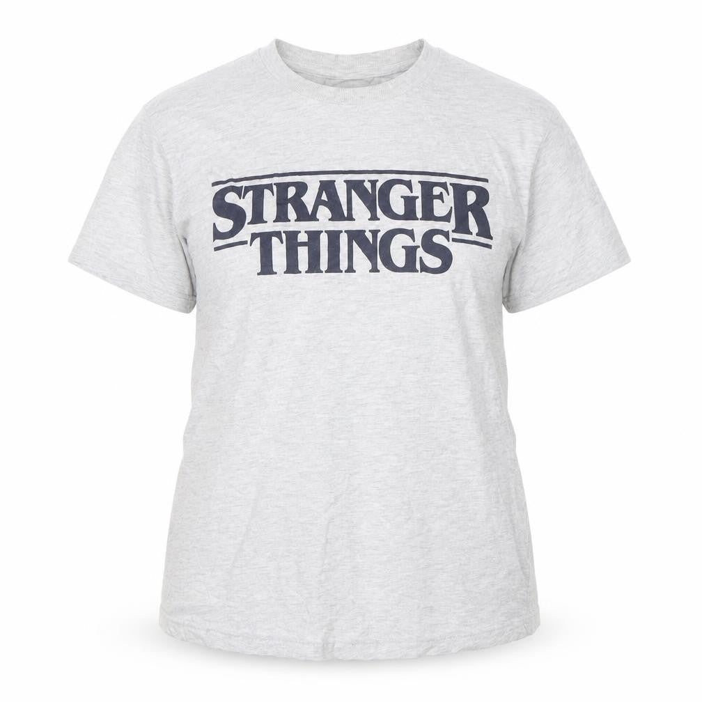 Netflix Stranger Things Women Grey M Graphic Short Sleeve T-Shirt