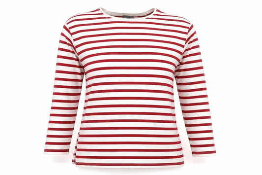 ASOS Women Red White Striped Jersey Long Sleeve T-Shirt UK 8