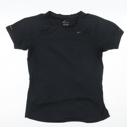 Nike Women’s Black M Dri-FIT Running Gym Athletic Jersey T-Shirt
