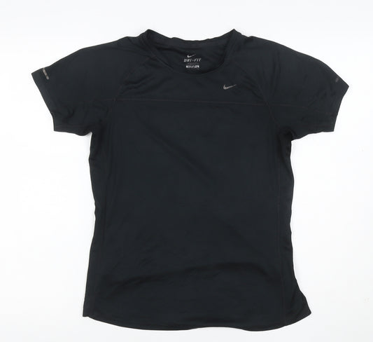 Nike Women’s Black M Dri-FIT Running Gym Athletic Jersey T-Shirt