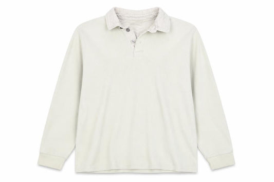 Marks & Spencer Men Ivory 2XL Henley Collared Cotton Sweatshirt