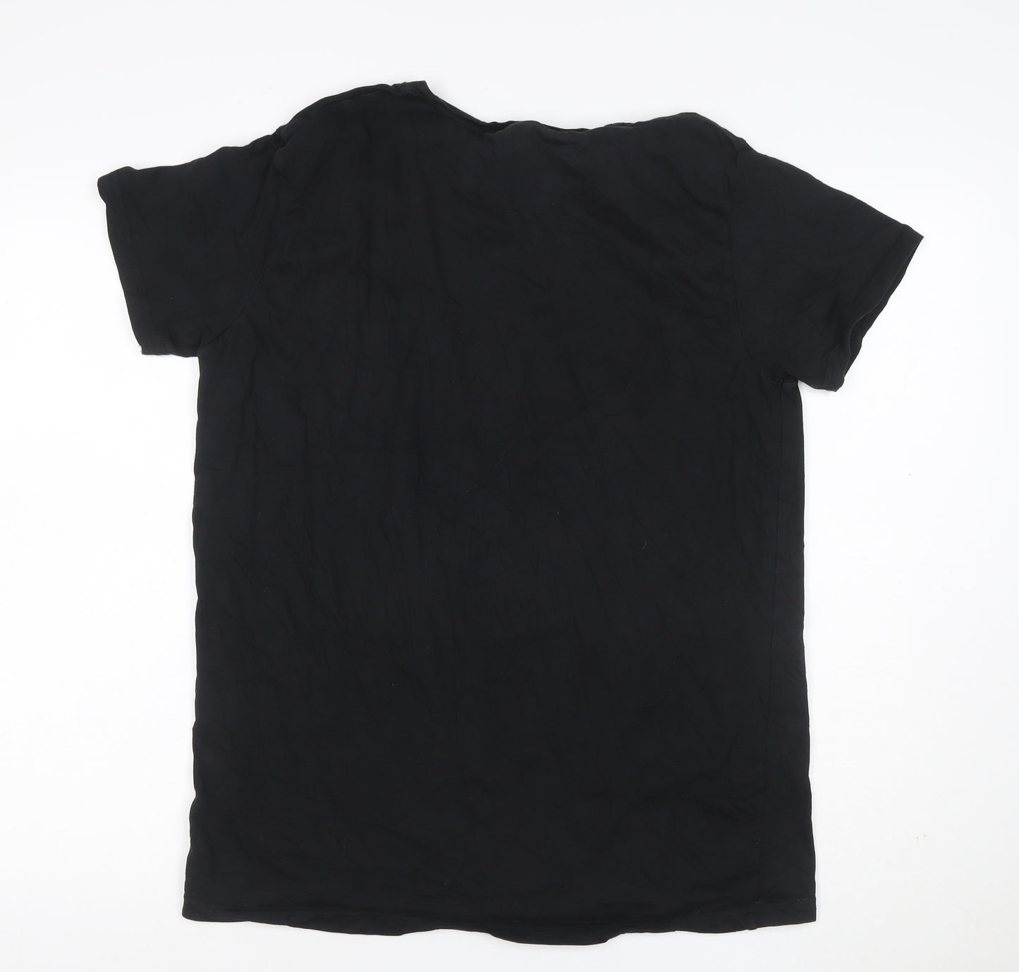Pierre Cardin Men’s Black XL Crew Neck Logo Short Sleeve T-Shirt