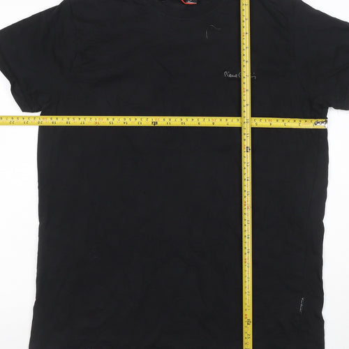 Pierre Cardin Men’s Black XL Crew Neck Logo Short Sleeve T-Shirt