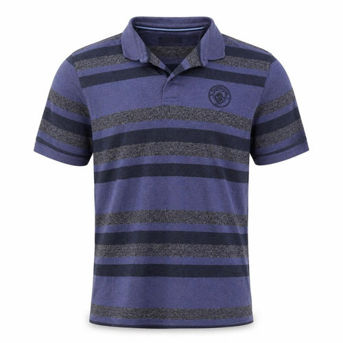 Manchester City Men’s Blue Striped Polo Shirt XL Short Sleeve Logo