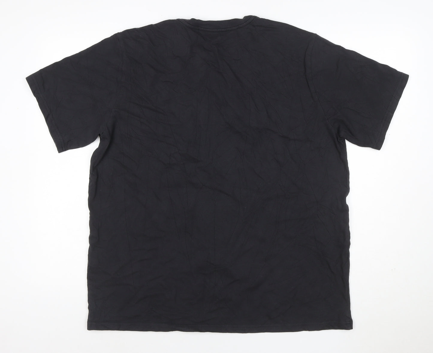 Levi's Women Black L Relaxed Logo Jersey Crew Neck Short Sleeve T-Shirt