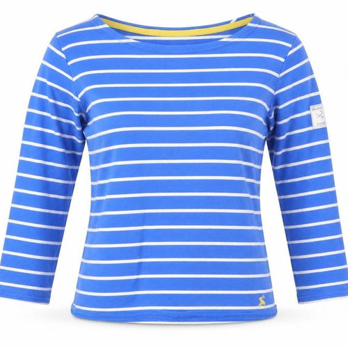 Joules Teens Blue White Stripe Jersey Long Sleeve T-Shirt Size 6
