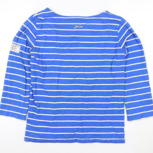 Joules Teens Blue White Stripe Jersey Long Sleeve T-Shirt Size 6