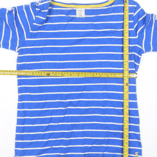 Joules Teens Blue White Stripe Jersey Long Sleeve T-Shirt Size 6