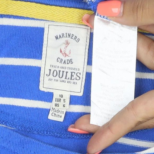 Joules Teens Blue White Stripe Jersey Long Sleeve T-Shirt Size 6