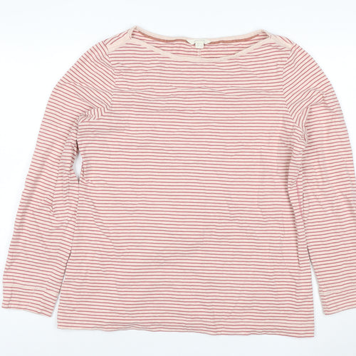 Vero Stuff Women’s Pink Stripe Long Sleeve Cotton Jersey Top UK 16