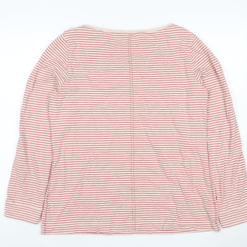 Vero Stuff Women’s Pink Stripe Long Sleeve Cotton Jersey Top UK 16