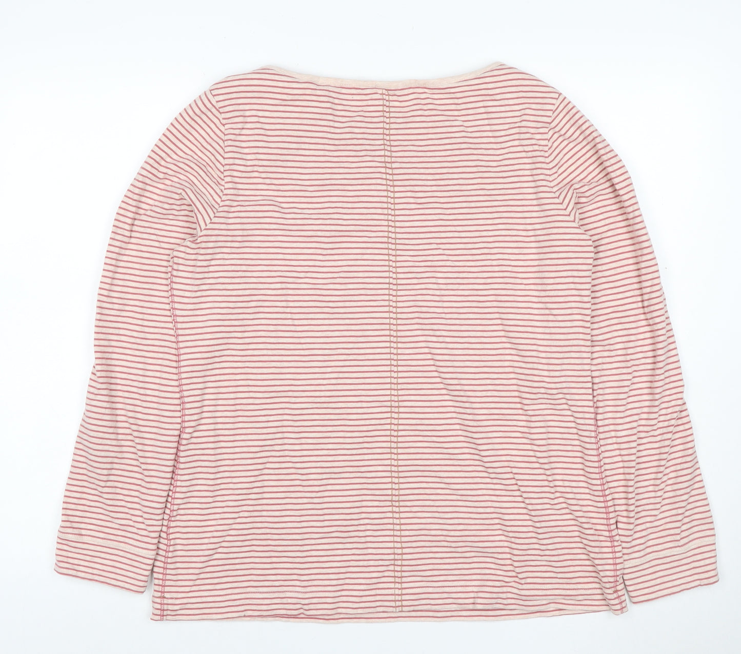 Vero Stuff Women’s Pink Stripe Long Sleeve Cotton Jersey Top UK 16