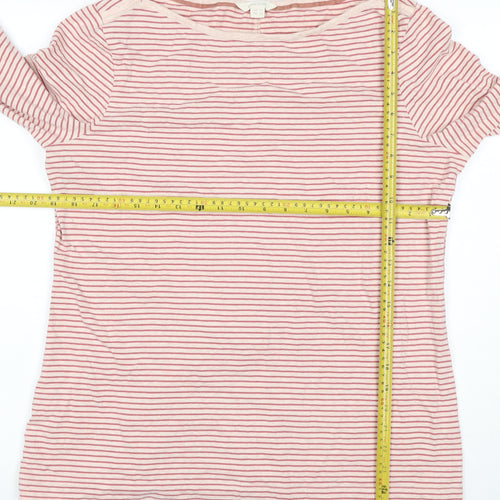 Vero Stuff Women’s Pink Stripe Long Sleeve Cotton Jersey Top UK 16