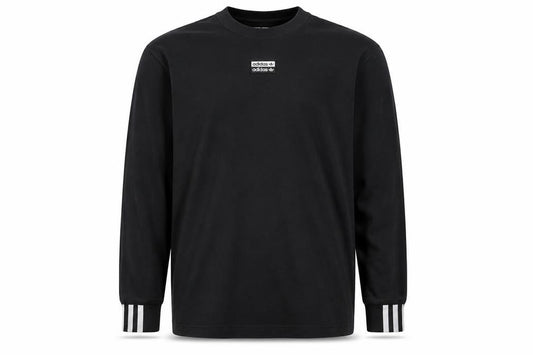 adidas Mens Black XL Long Sleeve Logo Graphic T-Shirt