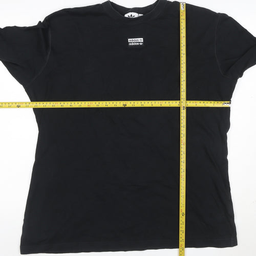 adidas Mens Black XL Long Sleeve Logo Graphic T-Shirt