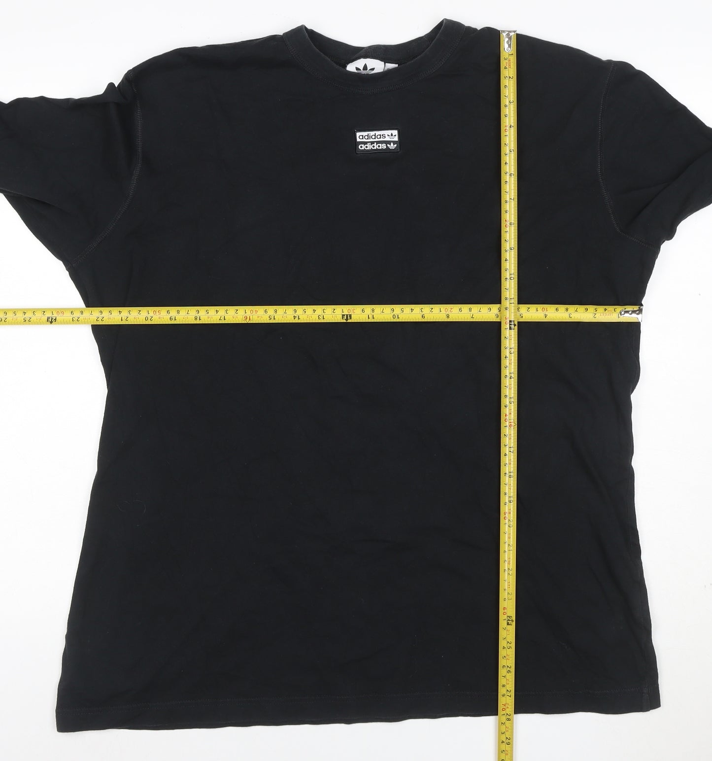 adidas Mens Black XL Long Sleeve Logo Graphic T-Shirt