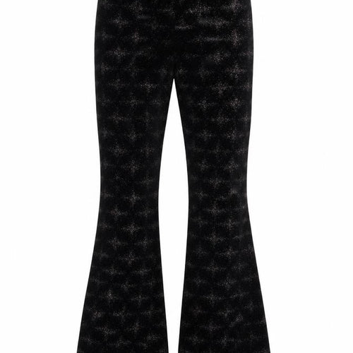 Z Outfitters Women Black Glitter Bootcut Leggings S Petite