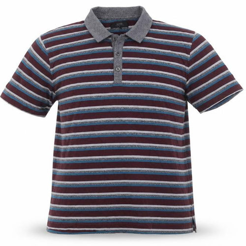 AW85 Men’s Multicoloured Striped Cotton Blend Polo Shirt XL New