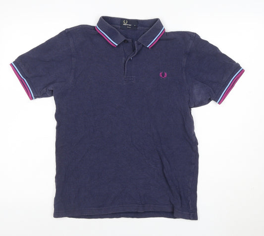 Fred Perry Men’s Blue M Slim Fit Cotton Pique Polo Shirt