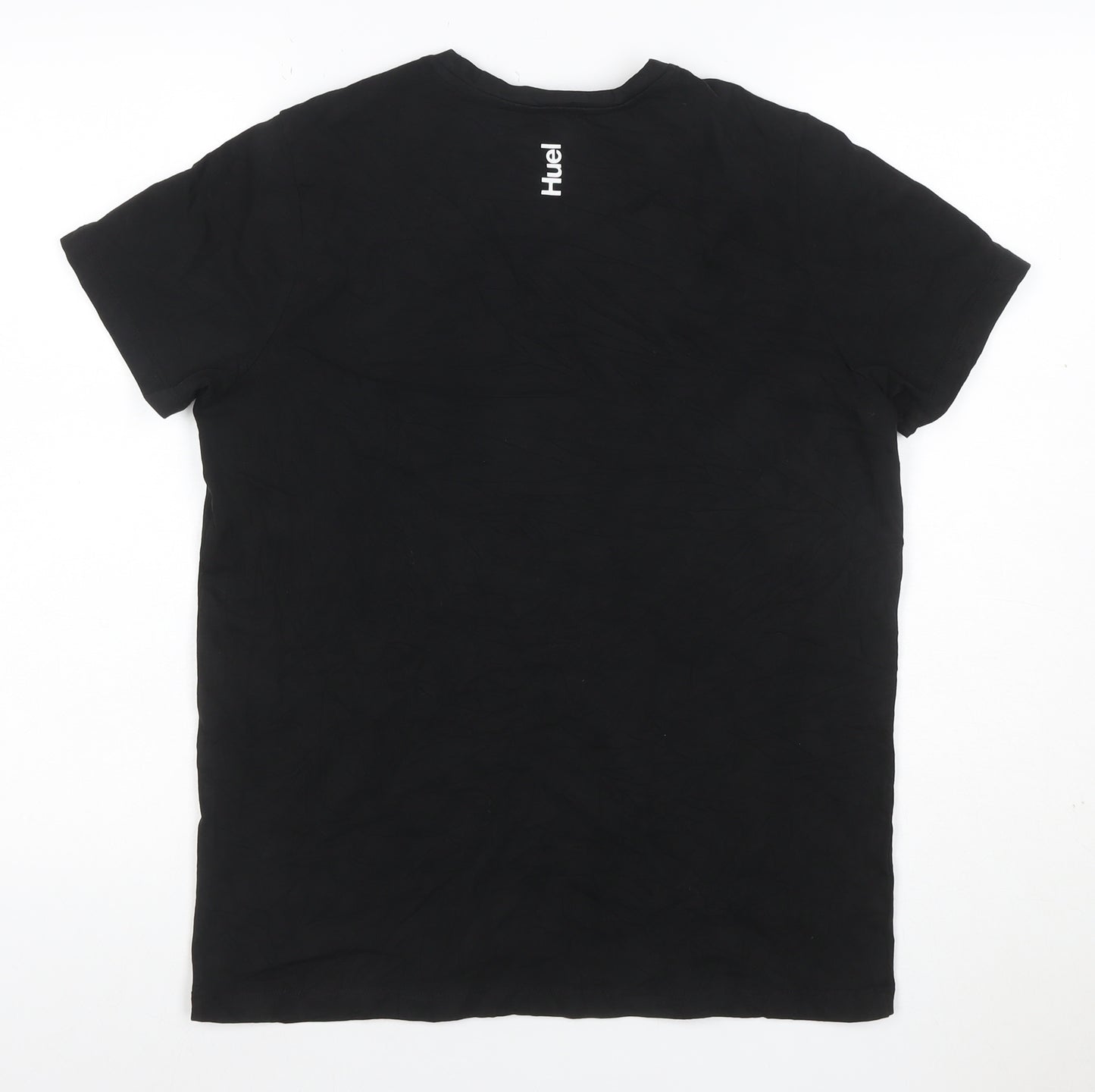 Huel Men’s Black L Logo Cotton Crew Neck Short Sleeve T-Shirt