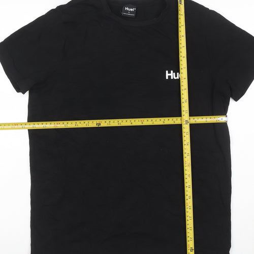 Huel Men’s Black L Logo Cotton Crew Neck Short Sleeve T-Shirt