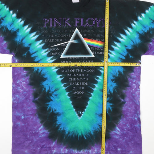 Liquid Blue Unisex Adults Multicoloured XL Basic Pink Floyd Tie Dye T-Shirt