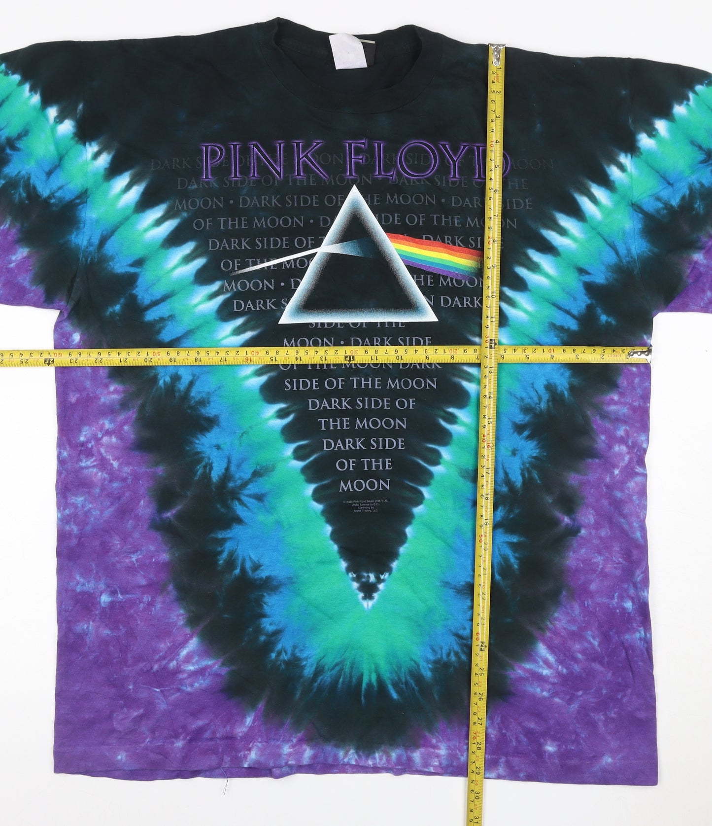 Liquid Blue Unisex Adults Multicoloured XL Basic Pink Floyd Tie Dye T-Shirt