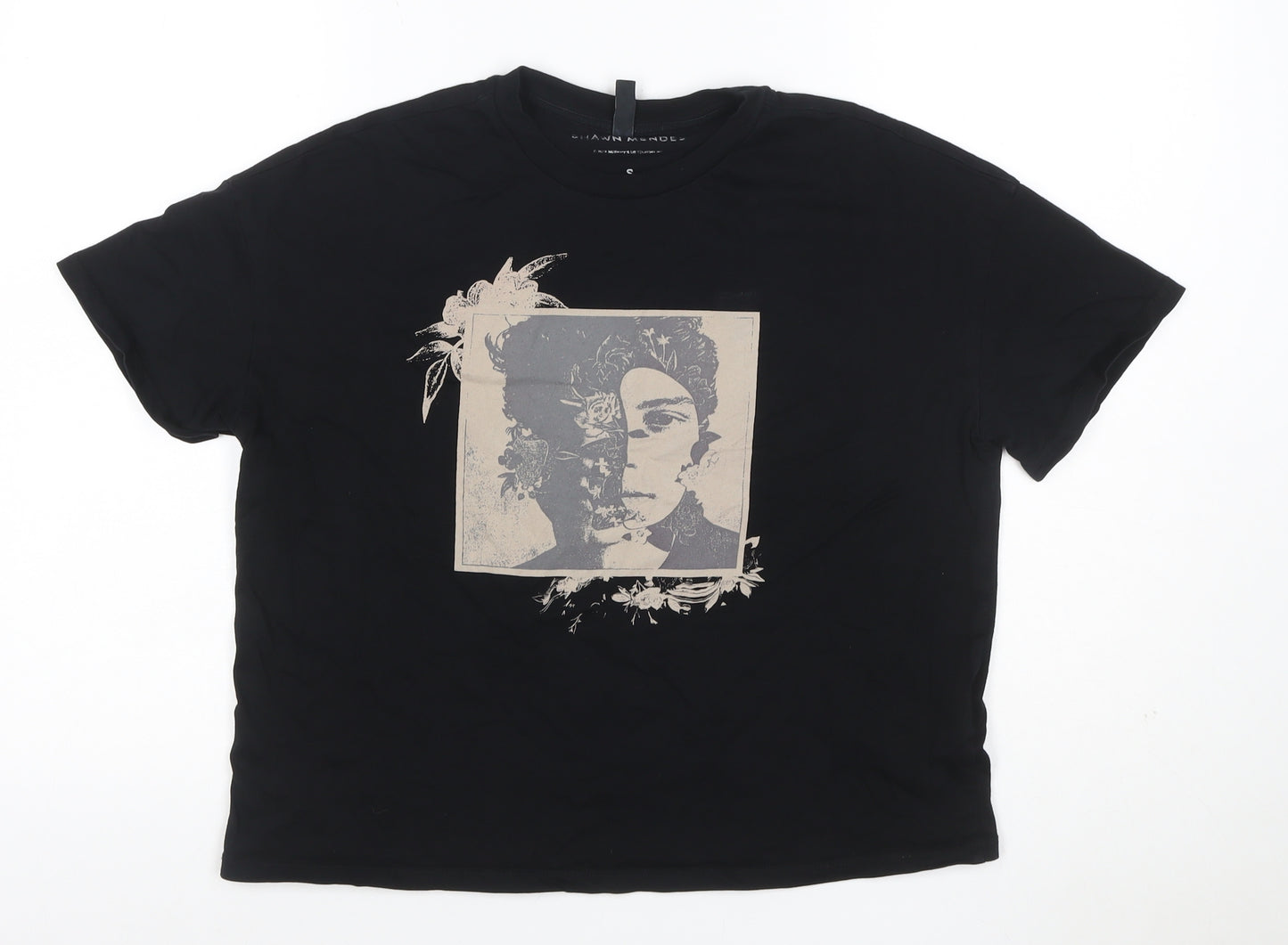 Shawn Mendes Unisex Adults Black S Basic Music Graphic T-Shirt