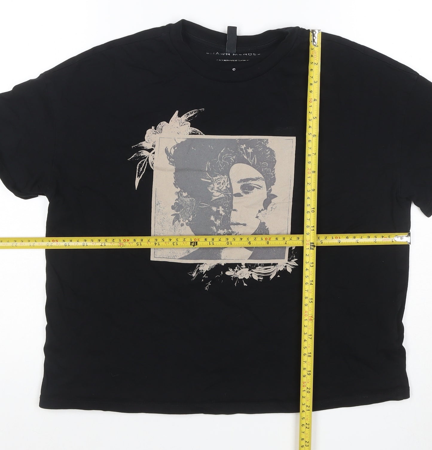 Shawn Mendes Unisex Adults Black S Basic Music Graphic T-Shirt