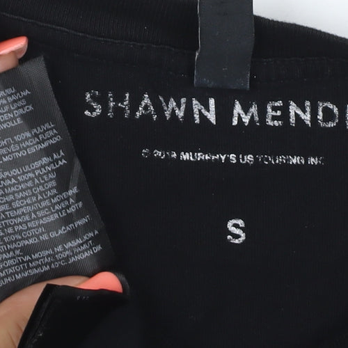 Shawn Mendes Unisex Adults Black S Basic Music Graphic T-Shirt