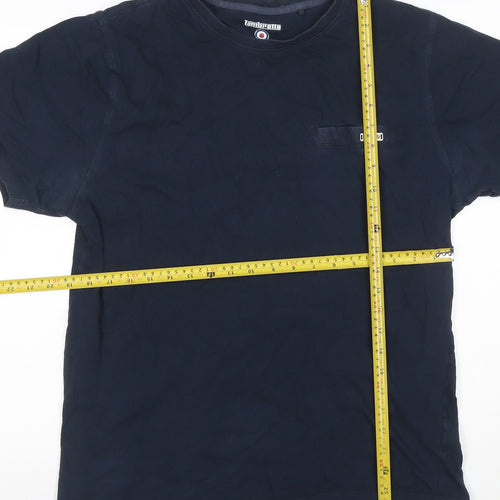 Lambretta Men's Navy Blue XL Logo Crew Neck Short Sleeve Cotton T-Shirt