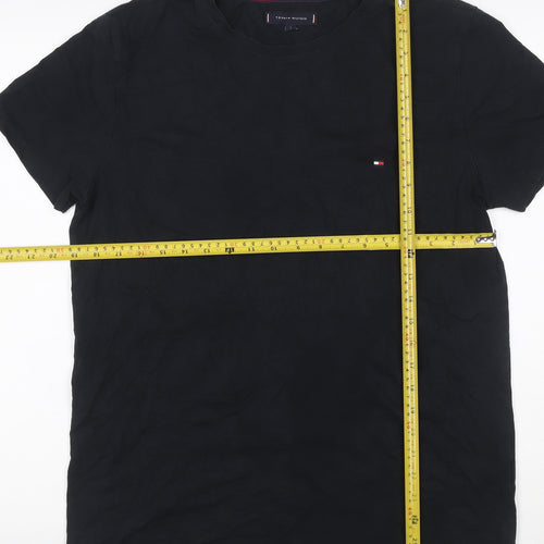 Tommy Hilfiger Men’s Black Logo Crew Neck Stretch T-Shirt Size L